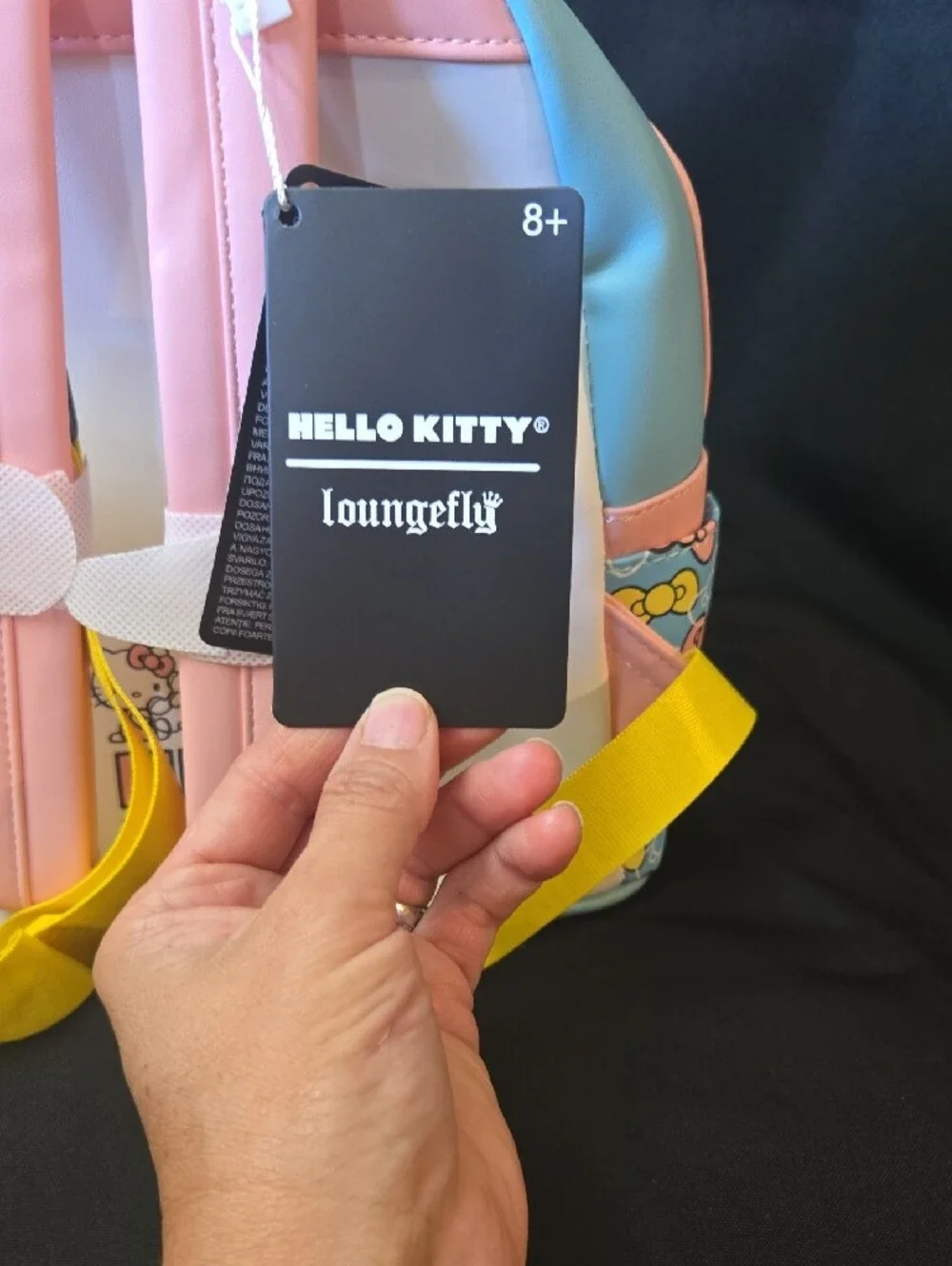 New Hello Kitty Loungefly Mini Backpack in Pink, Yellow & Blue